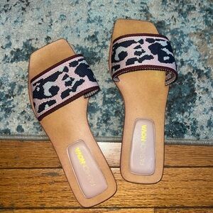 Leopard print slides